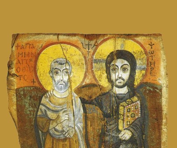 Einander immer ähnlicher. Koptische Ikone von Jesus und Abbas Menas