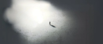 Silhouette eines einzelnen Mannes