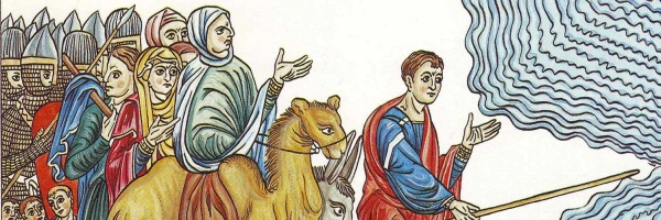 Darstellung aus dem Hortus Deliciarum der Herrad von Landsberg (um 1180)