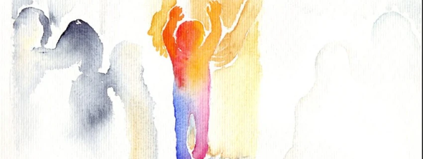 Bild von Jesus der ein Kind auf den Arm nimmt
